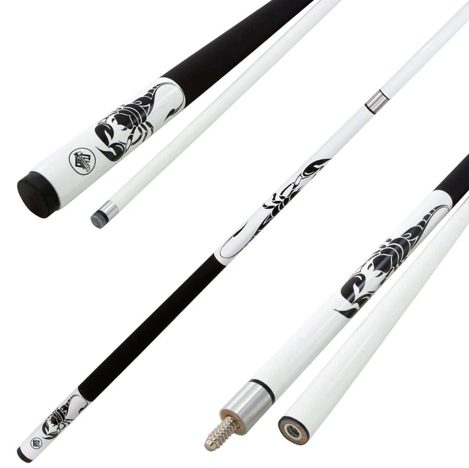 Sting Scorpion White Graphite Composite Pool Snooker Billiard Cue