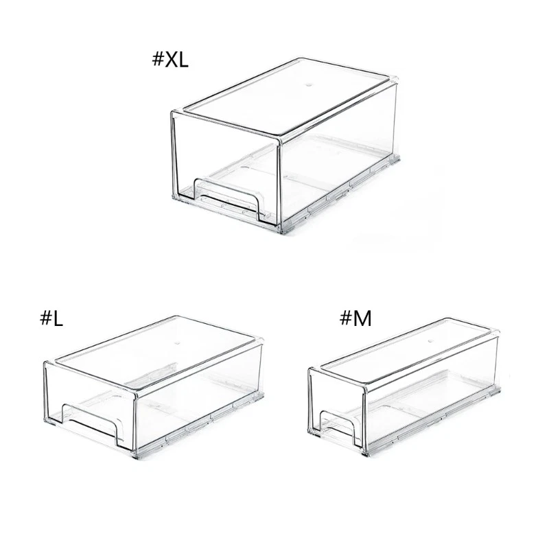 Convenient Kitchen Fridge Drawer Storage Box with Lid Reusable Containers