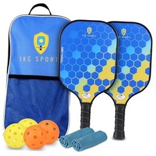Pickleball Set with Bag - 14mm Honeycomb Core - 2 USAPA Approved Carbon Fiber