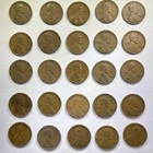 New Listing1933-D Lincoln Wheat Cent Penny 25 Coin lot HALF ROLL Circulated G-VG