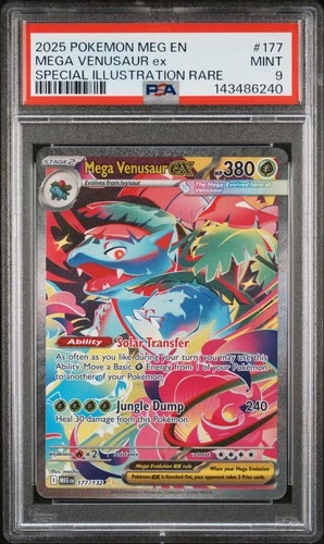 2025 POKEMON MEG EN-MEGA EVOLUTION #177 MEGA VENUSAUR EX PSA 9