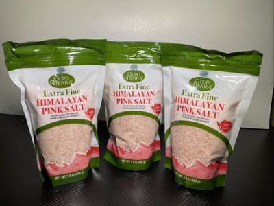 Good Tierra Extra Fine Himalayan Pink Salt 100% Natural 1 lb Bag Each Lot Of 3