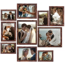 Picture Frames, 10 Pack Wooden Collage Picture Frame Set for Wall Gallery Dec...