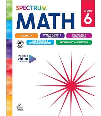 Spectrum - Math Workbook Grade 6 - Paperback - G245z