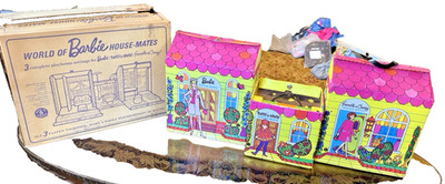 VINTAGE BARBIE FRANCIE CASEY TUTTI CHRIS DOLL HOUSE MATES 3 CASES ORIG BOX 5152