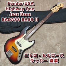 Fender Highway One Jazz Bass 3 Farben Sunburst Nitro Lack Hergestellt in den USA