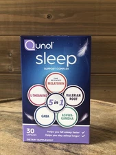 Qunol Sleep Support Complex 5:1 Time Release Melatonin 30ct Exp 2/27