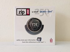iomega 250MB Zip Disks 4 Pack PC Formatted - New Sealed