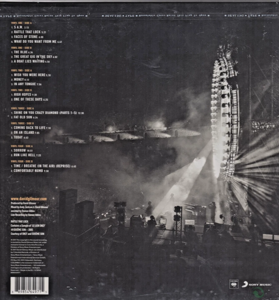 David Gilmour ~ Live At Pompeii - Europe Release 88985464971 ~ 4 LP~ SEALED MINT - Image 2 of 4