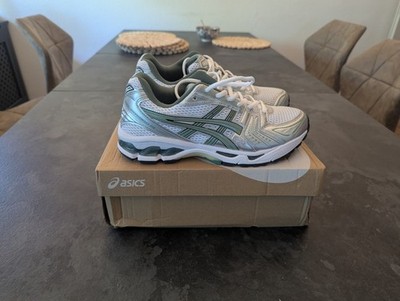 ASICS GEL-KAYANO 14 Sneaker Weiß Silber Grün Gr. 42