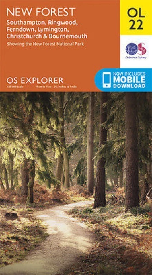 Ol22 Forest Southampton Ringwood Ordnance Survey Explorer Map OL 22