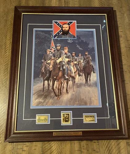 Mort Künstler Civil War Print Signed L/E, USPS Stamps General Stonewall Jackson