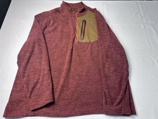 Eddie Bauer Mens XL Quarter Zip Pullover Burgundy Outdoor Athleisure 2021