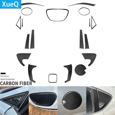 19Pcs Real Carbon Fiber Full Exterior Trim Pillar Kits For Seat Leon MK2 2005-12