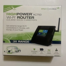 Amped Wireless High Power Touch Screen AC750 Wi-Fi Range Extender (TAP-200)