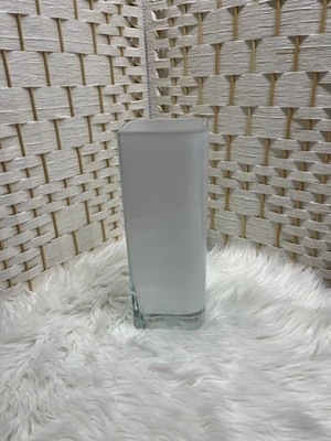 Vase eckig Leonardo Glas weiß:  30 cm hoch - 11 cm breit - Öffnung oben 11 cm