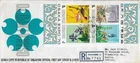 1970 SINGAPORE BIRDS HORNBILL FLAMINGO EXPO 70 MIN SHEET ON SUPERB FDC