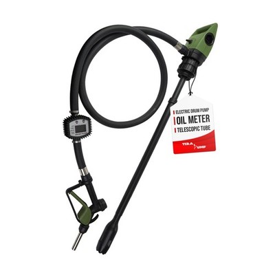 TERA PUMP Electric 55 Gallon Drum Pump with a Flow Meter, 7.1 GPM, Plug in 11...