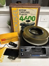 Kodak Carousel 4600 Slide Projector with Remote Vintage For Parts/Repair Read