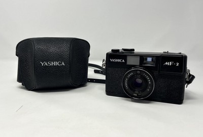 Yashica MF-2 38mm F/4 Lens 35mm Film w/Case - Shutter Fires Read Description