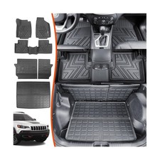 powoq Floor Mat Compatible with 2019-2023 Jeep Cherokee Cargo Mat Backrest Ca...