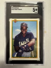 1990 BOWMAN FRANK THOMAS #320 SGC 5