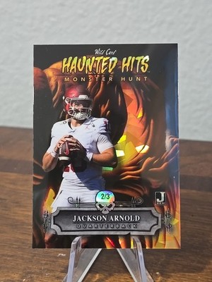 2024 JACKSON ARNOLD W.C. HAUNTED HITS YELLOW CRYSTAL PUMPKIN #HHP-JA 2/3 AUBURN