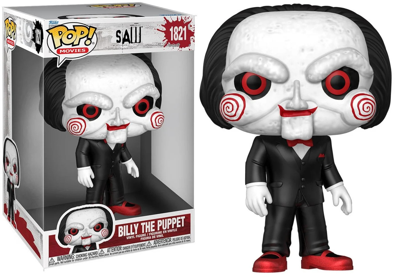 Statuette de collection Saw Billy the Puppet Funko Pop Jumbo finition vinyle premium