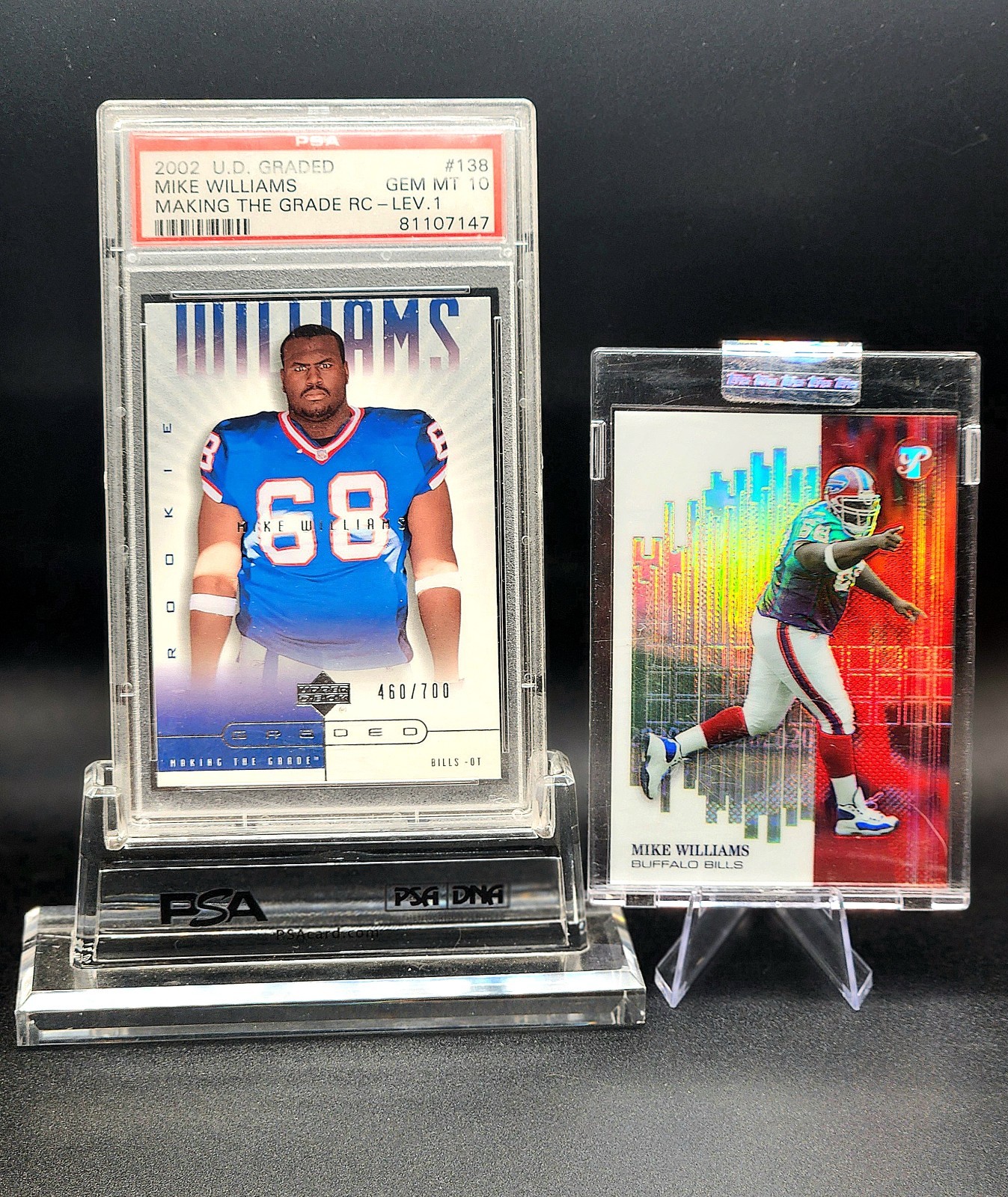 2002 UPPER DECK GR'D 138 MIKE WILLIAMS RC /700 PSA 10 +PRISTINE REFRACTOR ROOKIE