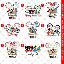 Disney 2026 Trip Family DTF Iron On Heat transfer sticker for t-shirt 00014