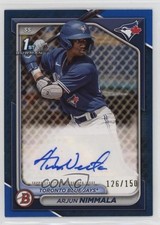 2024 Bowman Paper Prospect Retail Blue Border 126/150 Arjun Nimmala Auto 0vg6
