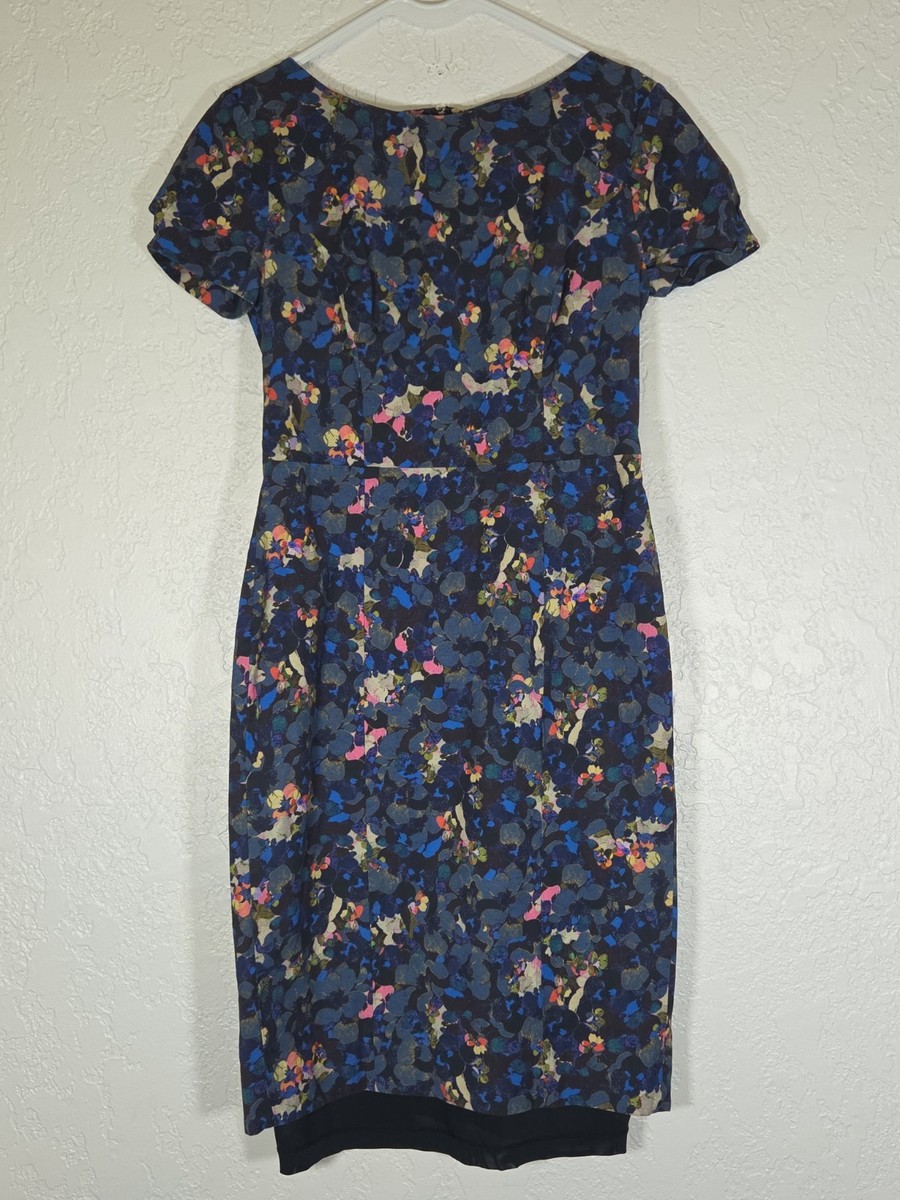 erdem dress blue Dream Blue Long Sleeve Shirt Dress