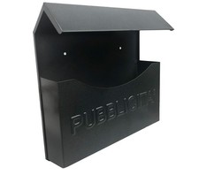 Cassetta Pubblicità Modello Iron Grey Art.711 in Ferro con Pensilina 32x13x32 cm