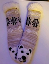 Muk Luks Footy Slipper Non Skid Bottom Lined Women's 6-10 Men's 5-9 Gift Warm