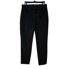 NYDJ Not Your Daughters Jeans Womens 4 Black Mid Rise Stretch Ankle USA
