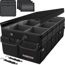 FORTEM Trunk Organizer For SUV Car Extra Large No Cooler , Black