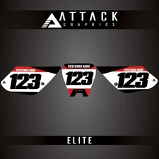 Attack Graphics Elite Number Plate Backgrounds For Honda XR100R 2003
