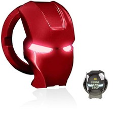 Engine Start Stop Button Cover Push to Start Button Ignition Cover Anti- Red