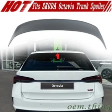 Unpainted Fits SKODA Octavia 4th Estate/Wagon DTO Type Rear Trunk Spoiler 19-25