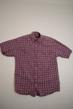 Vintage Panhandle Slim Men's Medium Multicolor Plaid Western Pearl Snap Shirt