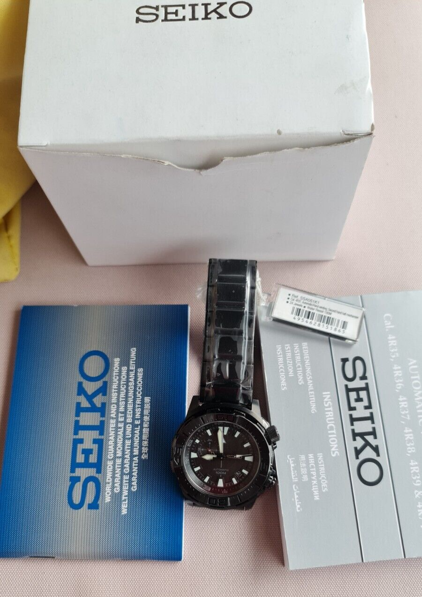 SEIKO SUPERIOR SSA051K1 Automatic Watch 100m Black 4R37 Steel