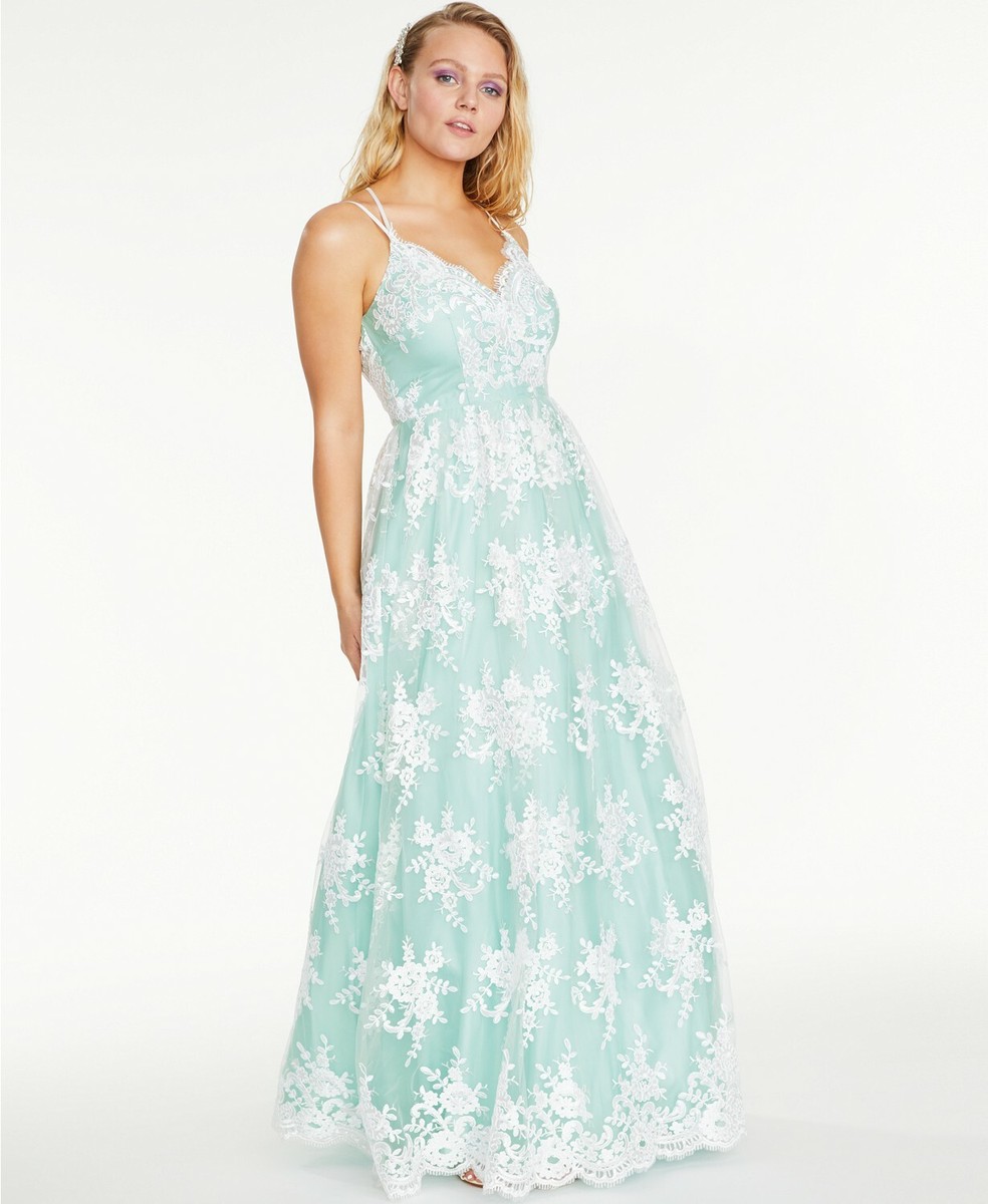 embroidered mesh prom dress Colors Dress 3526 - Long Chantilly lace/ Glitter mesh Mermaid Dress main image 0