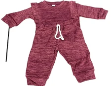 Baby Girl Ruffle Sweats Outfit Purple 6-12 Month