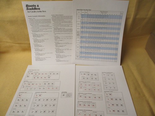 GDW Boots & Saddles Wargame / 1984 / Unpunched and Complete - Picture 5 of 8