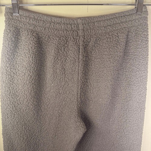 Skims High Pile Dark Beige Teddy Joggers Womens Size Large Athleisure Desert Tan - Imagen 6 de 9