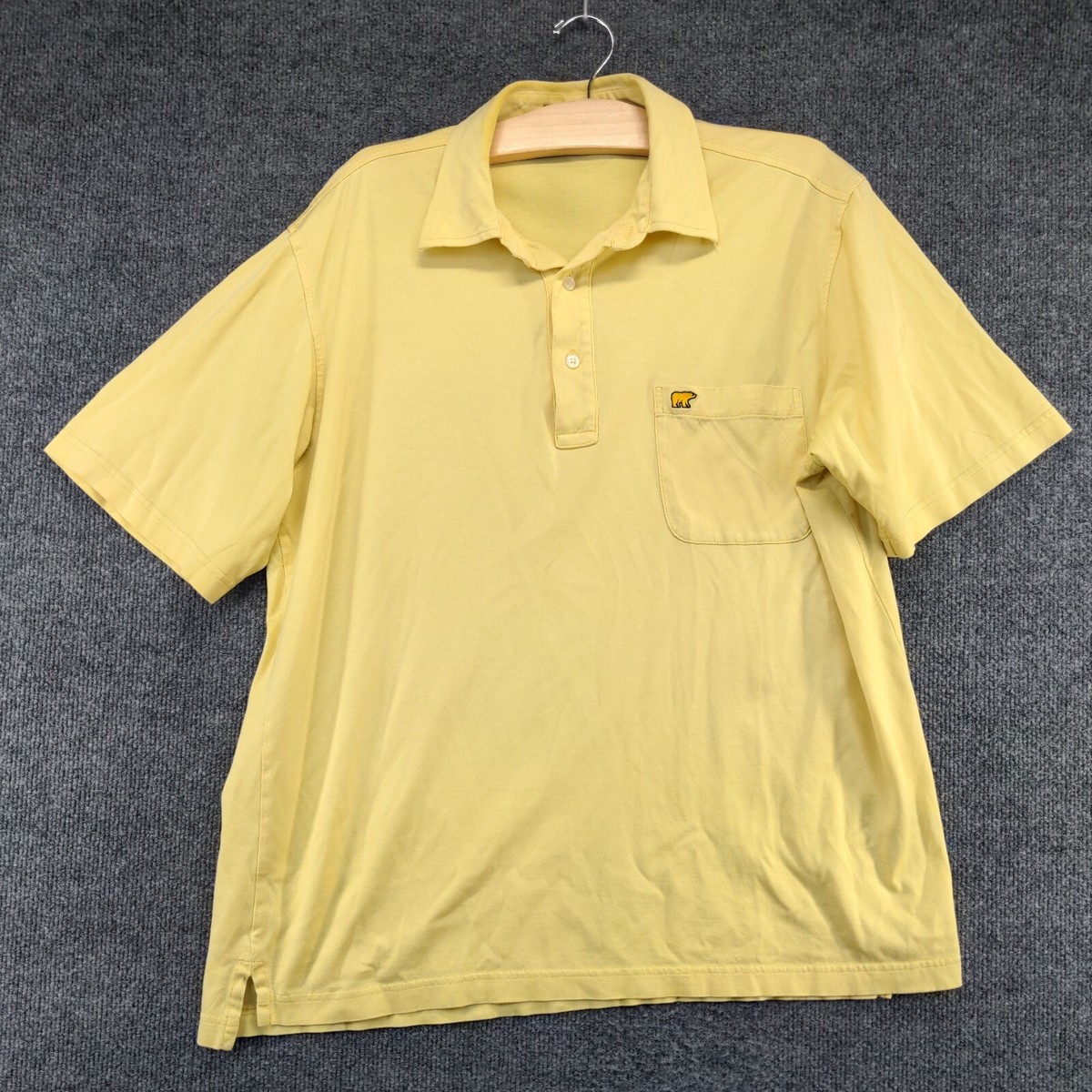 Jack Spicklaus Men's Polo Shirt Medium Short Sleeve Yellow Chest