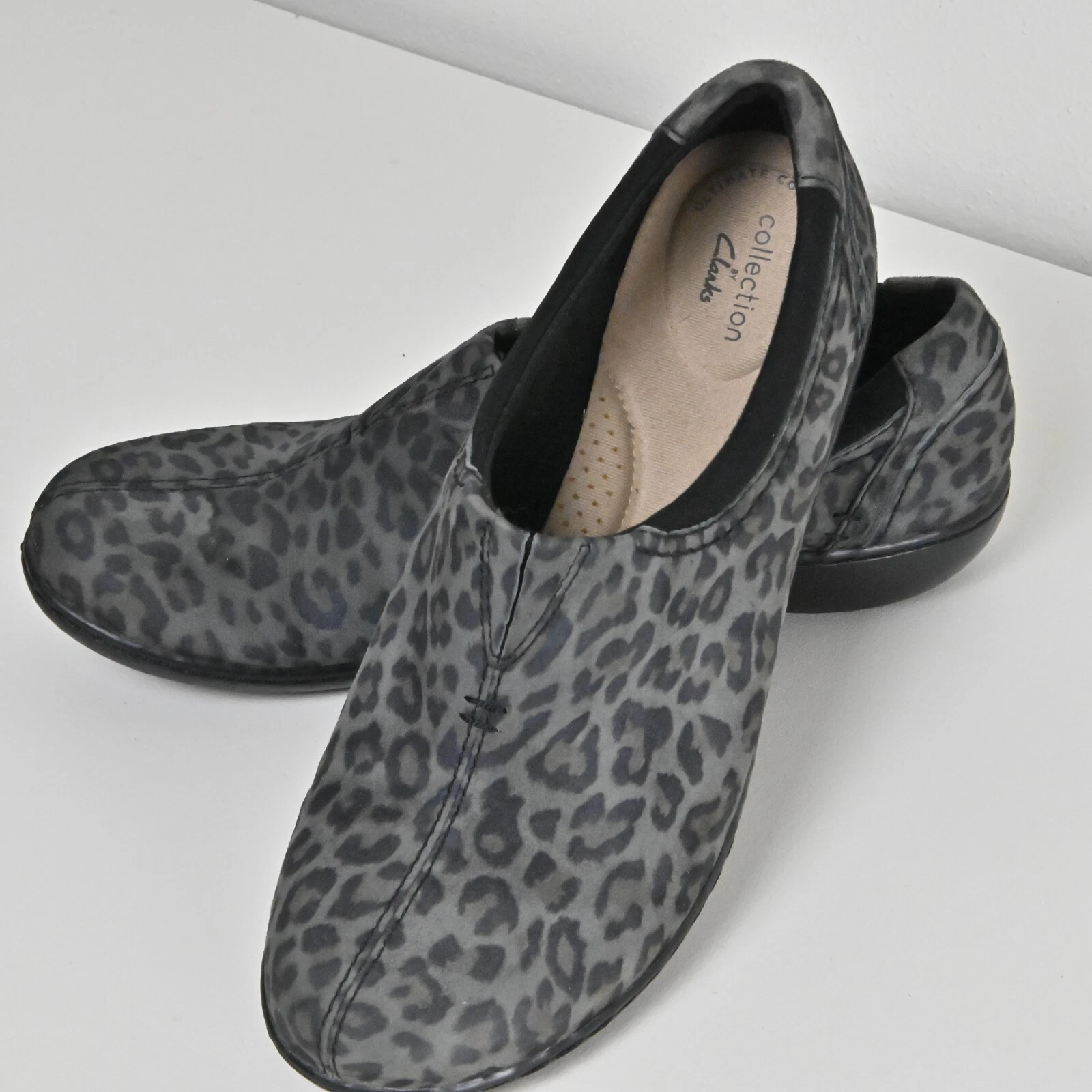Mocassini slip on Clarks Collection Ashland Joy in pelle stampa leopardata US9 5 UK7