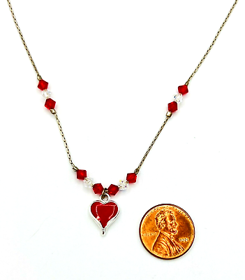 Love Heart Enamel Pendant Necklace - The Trendy Trunk
