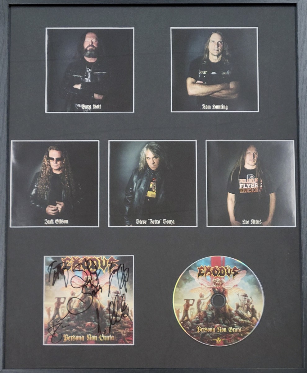 EXODUS Signed Persona Non Grata CD Album Framed Display 16x20