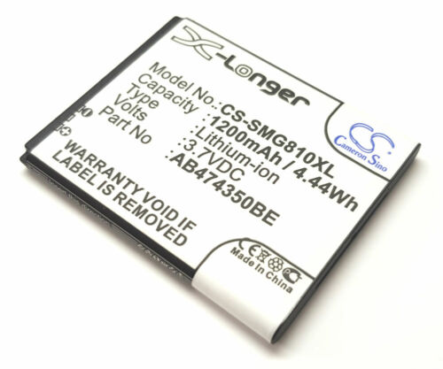 Battery for Samsung GT-i6330 GT-i7110 GT-i8510 AB474350BA 1200mAh NEW - 第 1/5 張圖片